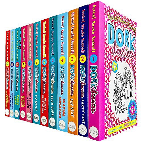 Dork Diaries By Rachel Renee Russell 12 Books Collection Set (Paperback, Simon and Schuster)