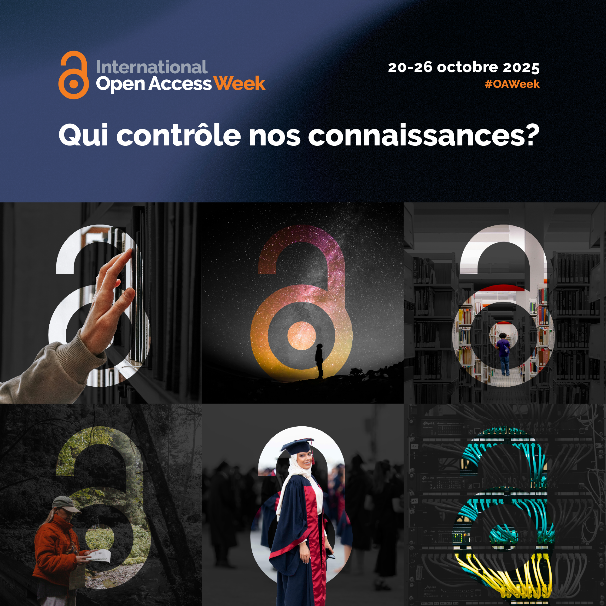 Visuel de la semaine internationale du libre accès (open access week) 2025 Visuel de la semaine internationale du libre accès (open access week) 2025
